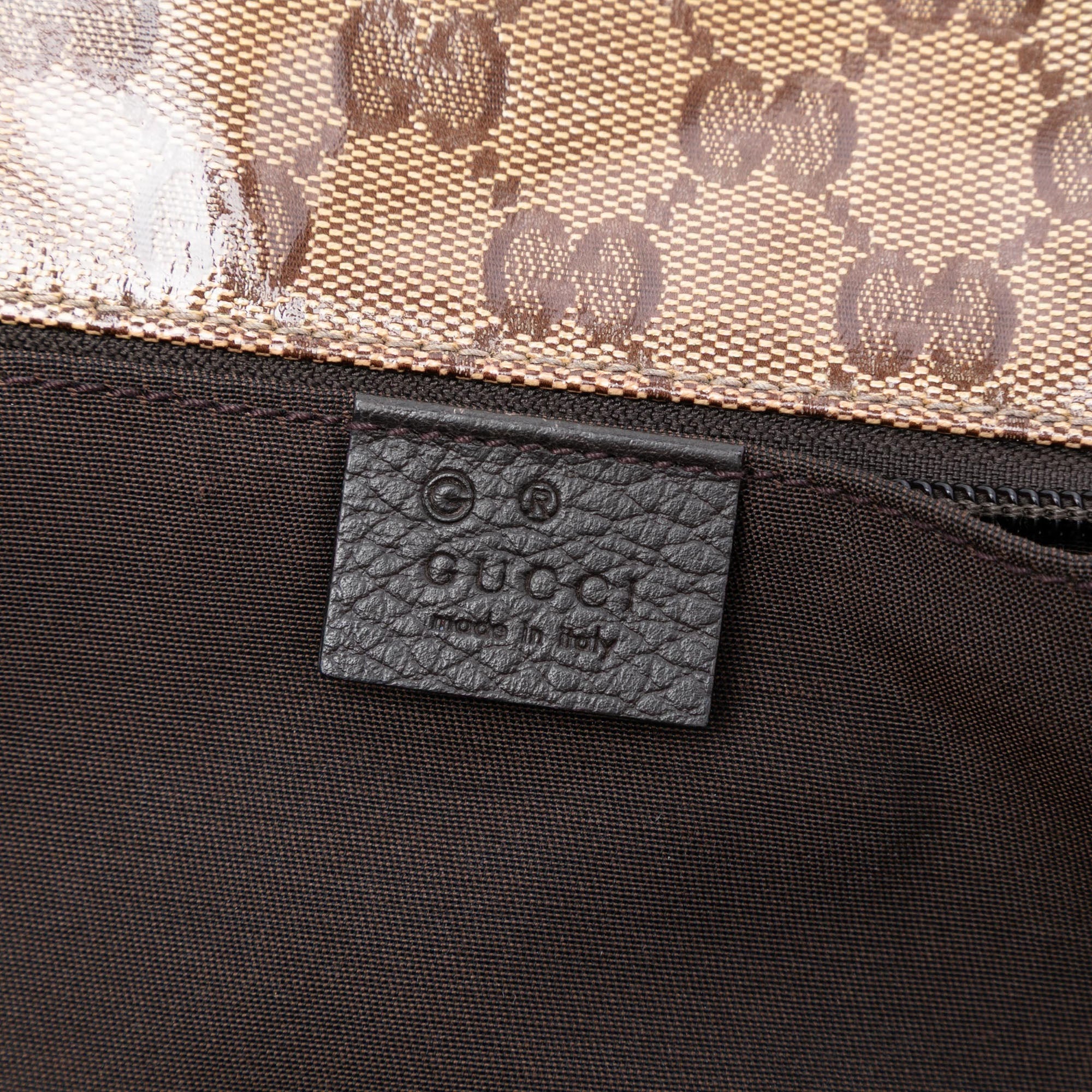 Zip Messenger Bag GG Coated Canvas Small