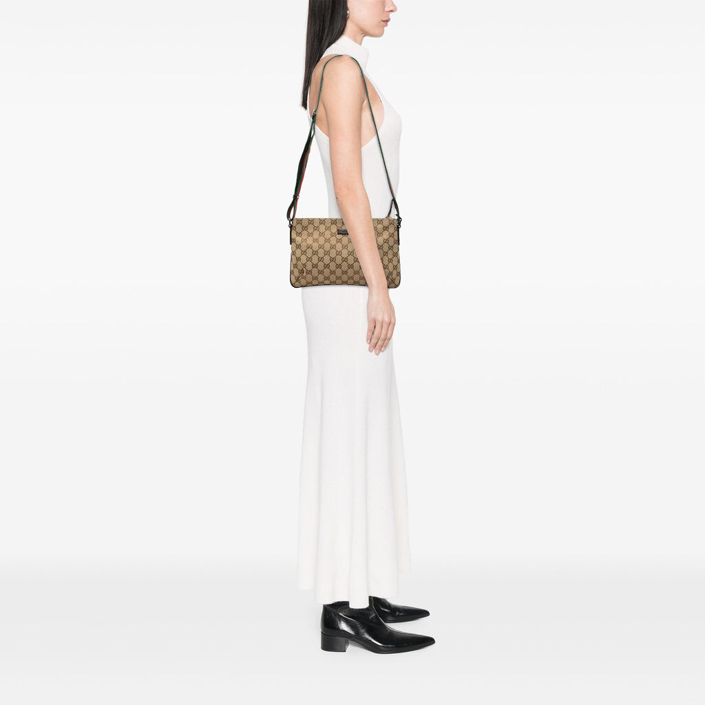 Web Strap Messenger Bag GG Canvas Small