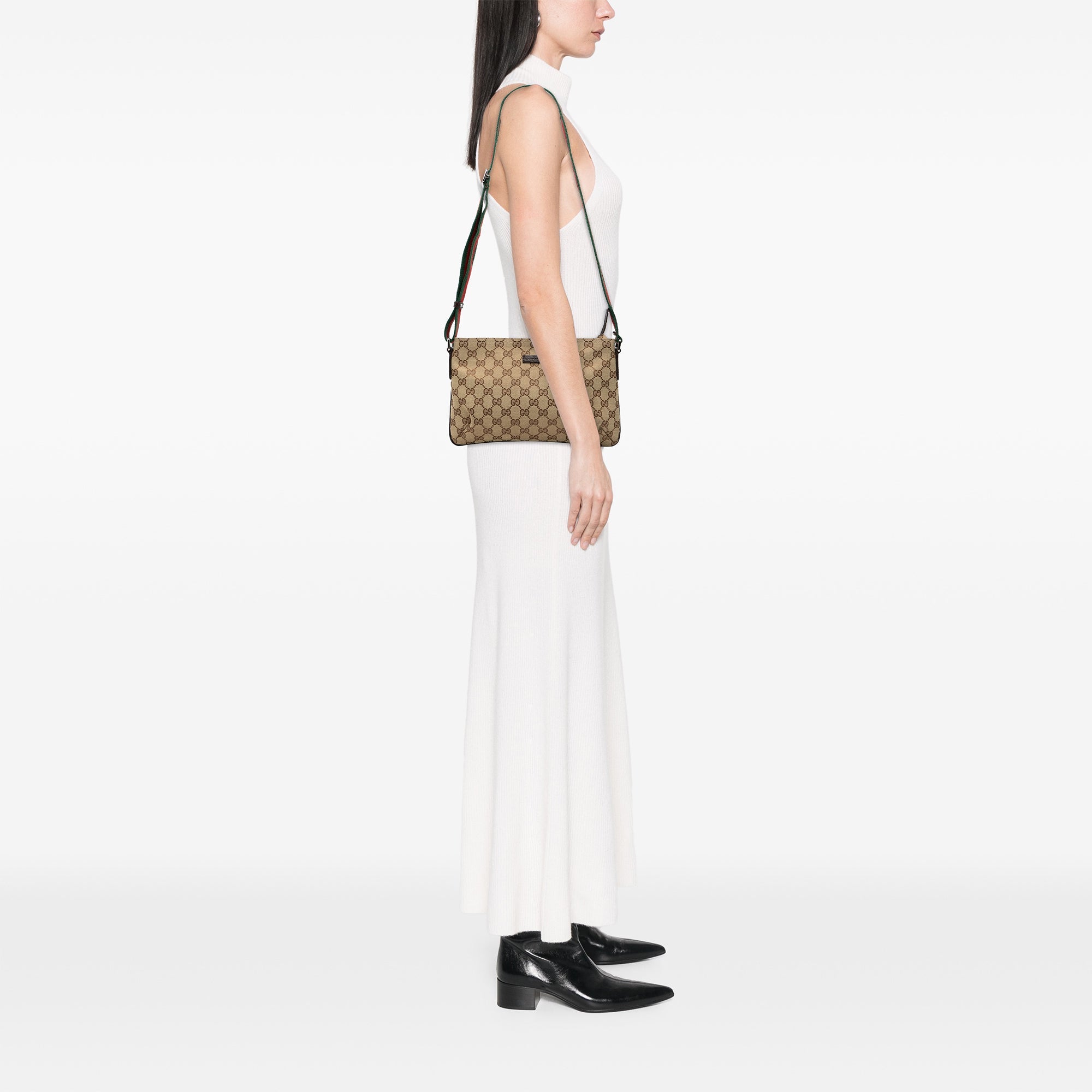 Web Strap Messenger Bag GG Canvas Small