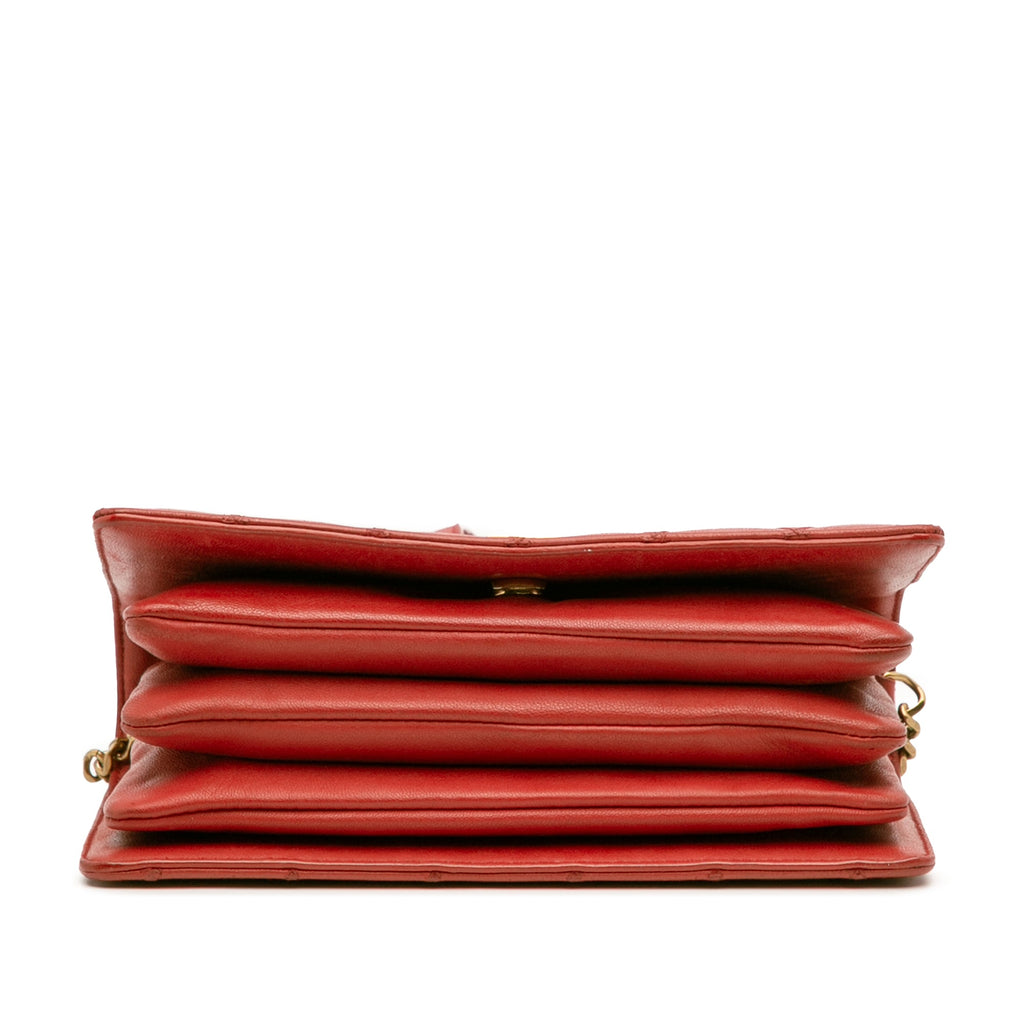 Angie Chain Shoulder Bag Quilted Leather Small