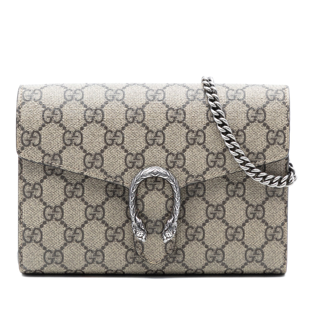 Dionysus Chain Wallet GG Coated Canvas Small