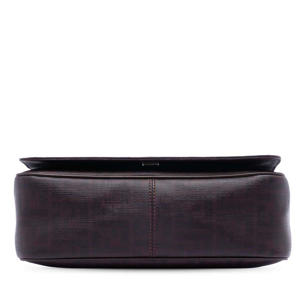 Flap Messenger Bag Zucca Coated Canvas Medium