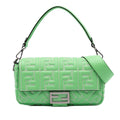 Baguette NM Bag Zucca Stitched Embossed Leather Medium