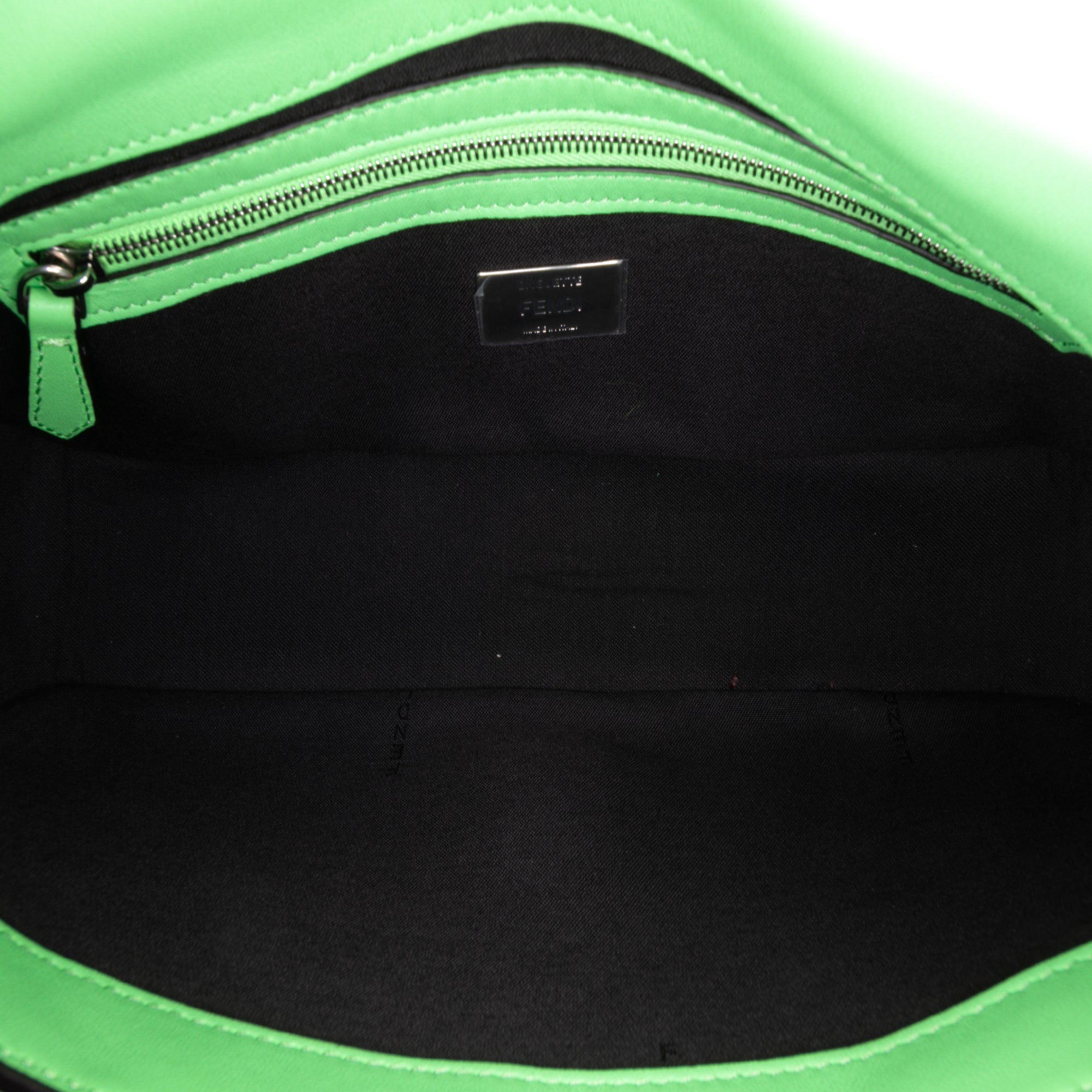 Baguette NM Bag Zucca Stitched Embossed Leather Medium