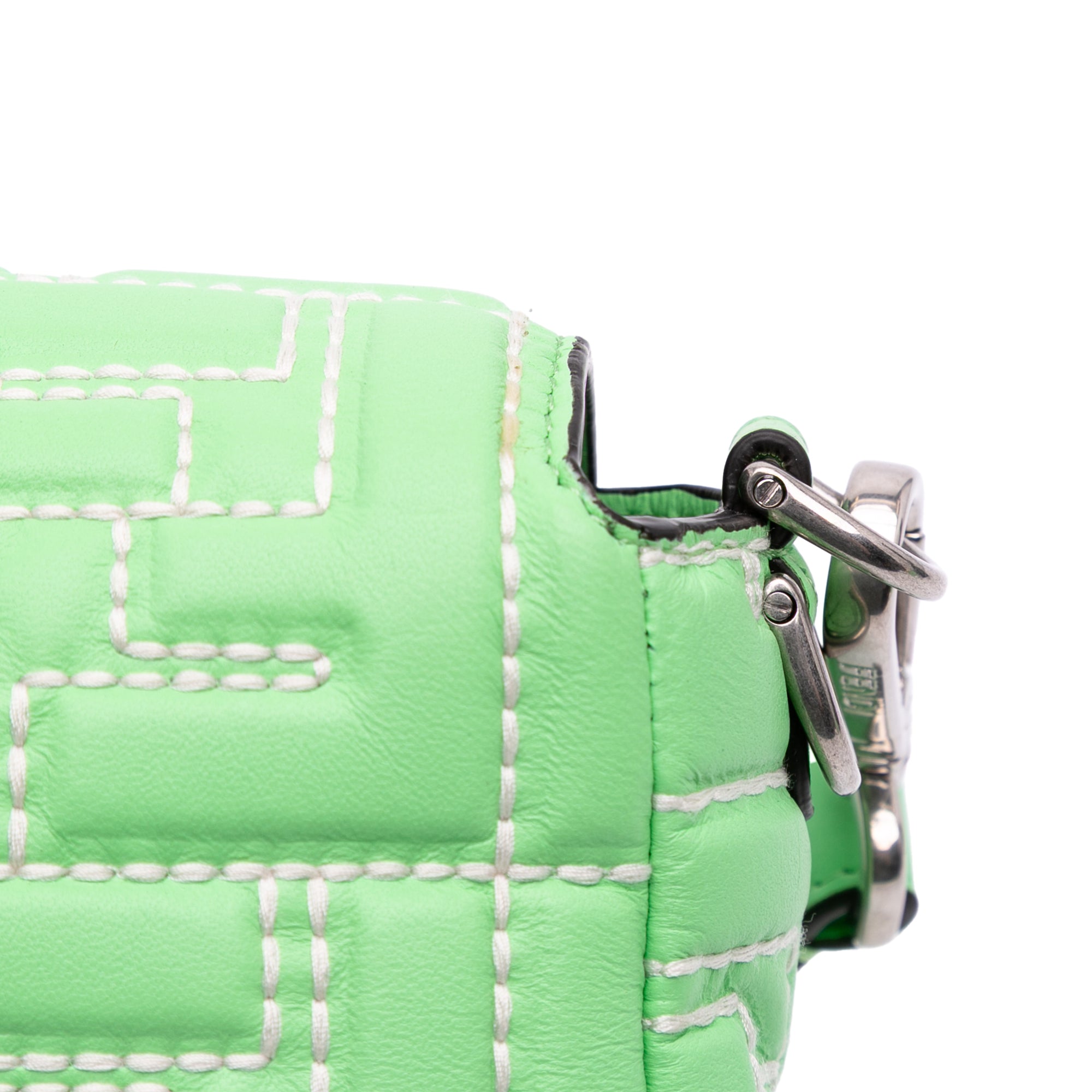 Baguette NM Bag Zucca Stitched Embossed Leather Medium