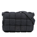 Cassette Crossbody Bag Padded Maxi Intrecciato Denim