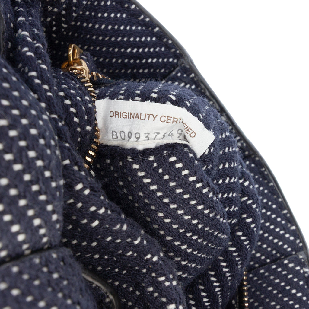 Cassette Crossbody Bag Padded Maxi Intrecciato Denim