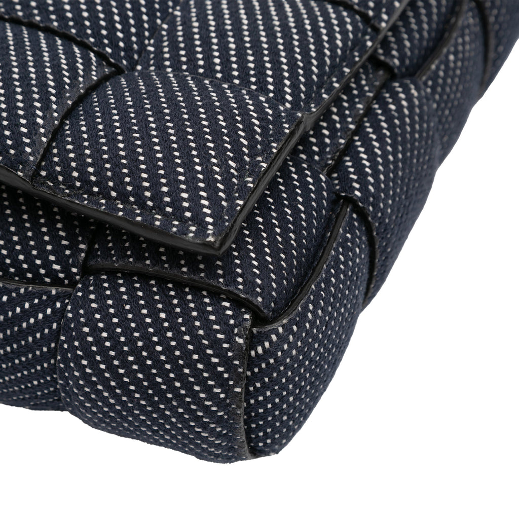 Cassette Crossbody Bag Padded Maxi Intrecciato Denim