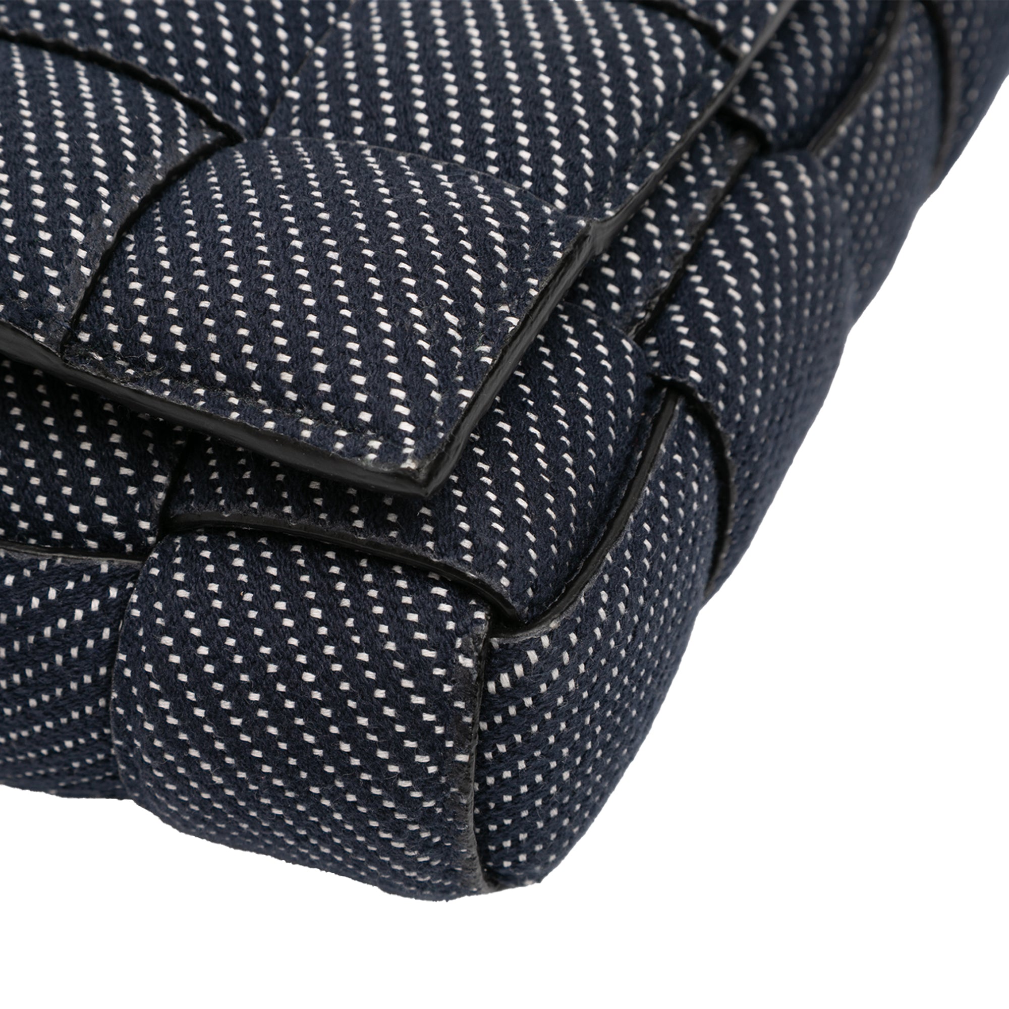 Cassette Crossbody Bag Padded Maxi Intrecciato Denim