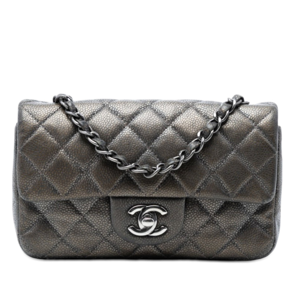 Classic Single Flap Bag Quilted Caviar Mini