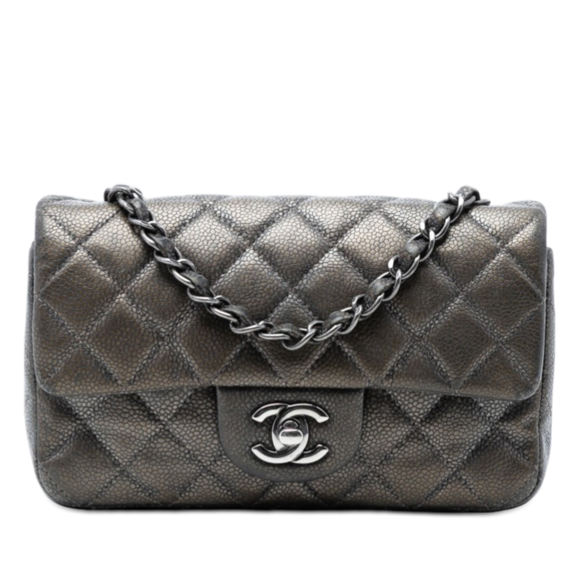 Classic Single Flap Bag Quilted Caviar Mini