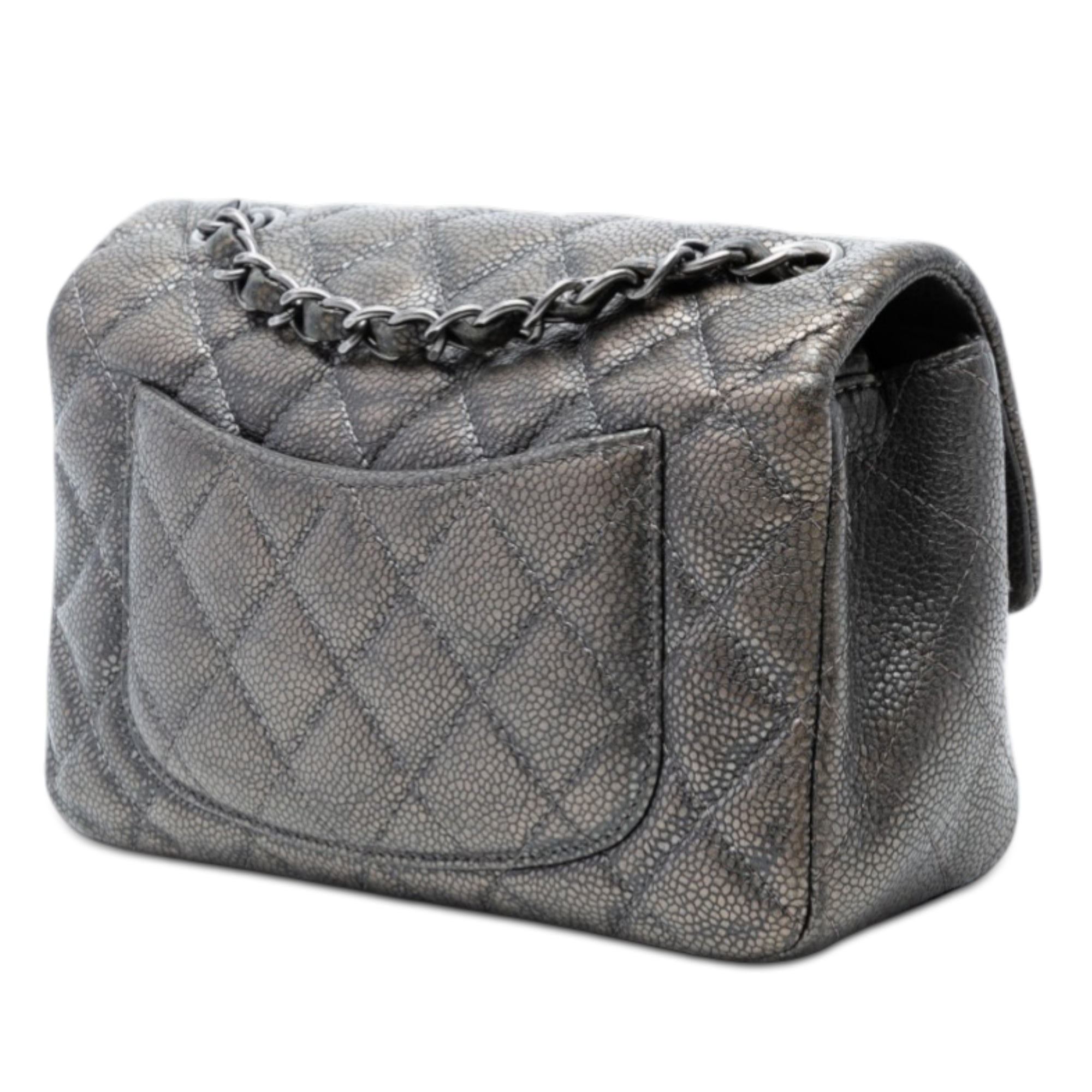 Classic Single Flap Bag Quilted Caviar Mini