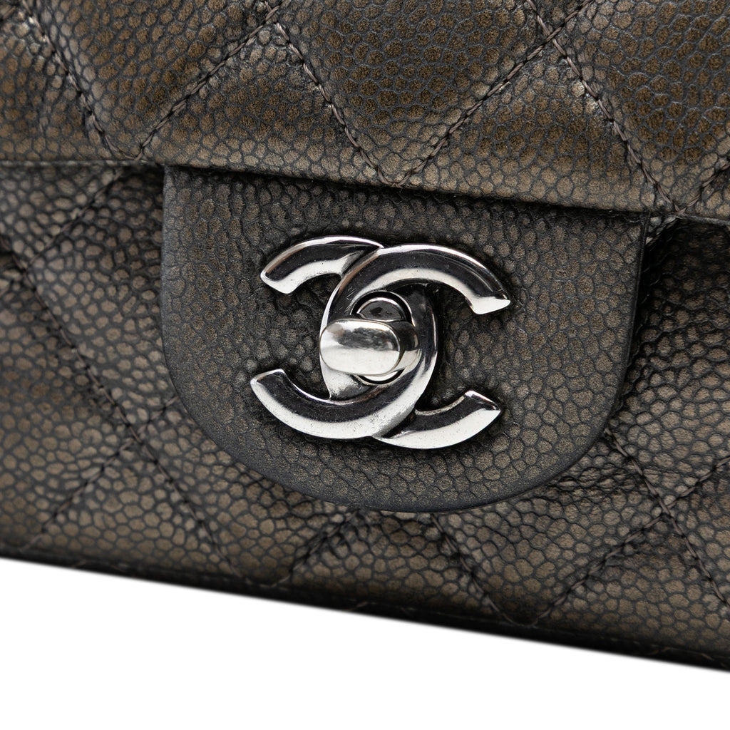 Classic Single Flap Bag Quilted Caviar Mini