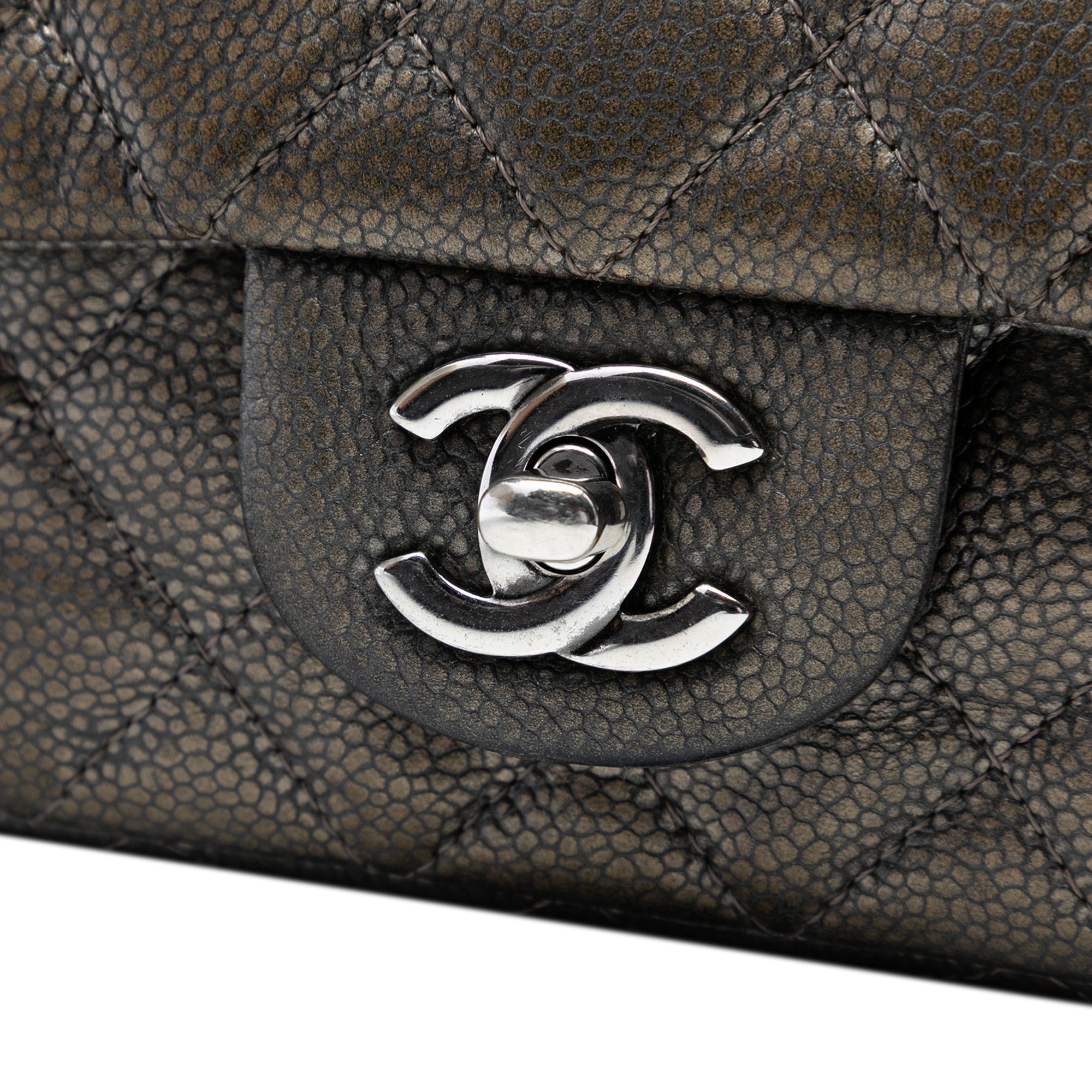Classic Single Flap Bag Quilted Caviar Mini