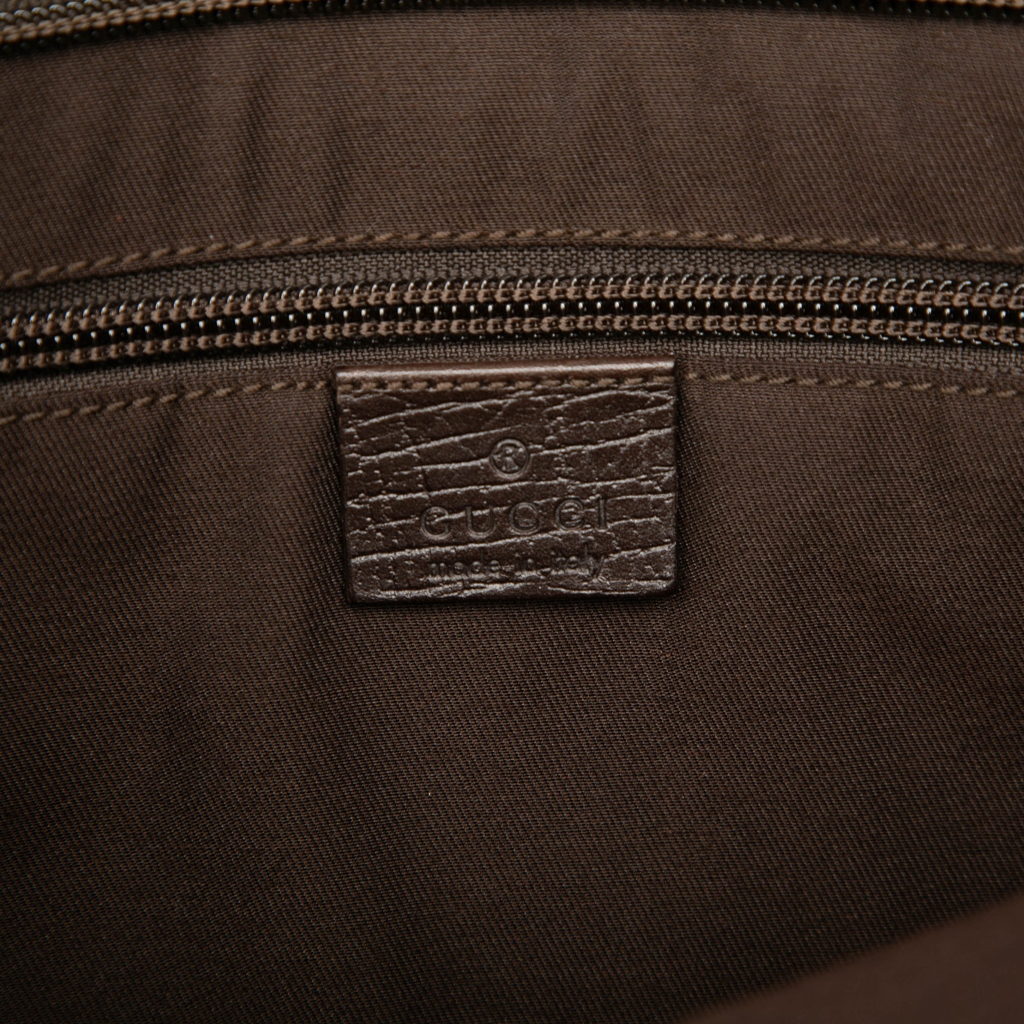 Zip Top Messenger Bag GG Coated Canvas Large