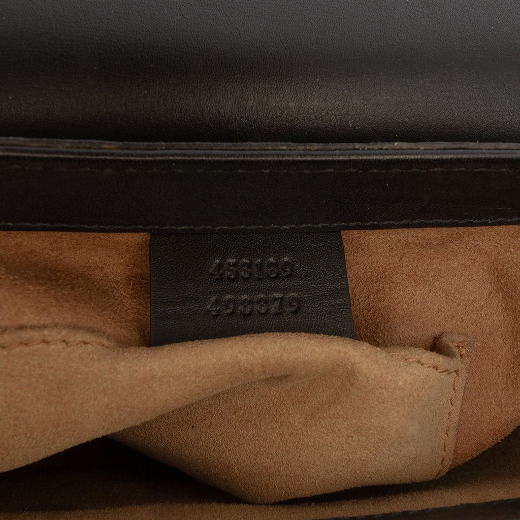 Padlock Saddle Shoulder Bag GG Coated Canvas and Leather Medium