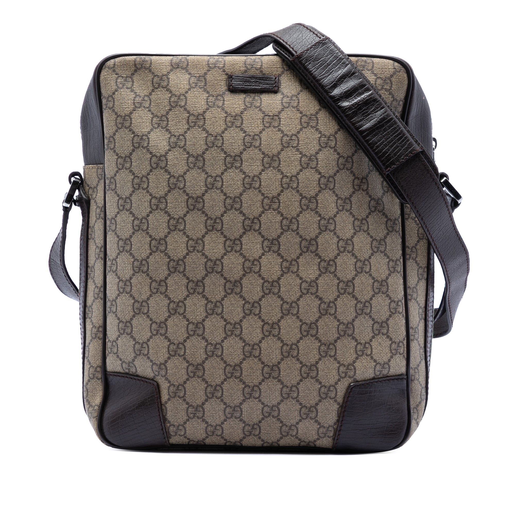Front Zip Messenger GG Coated Canvas Medium