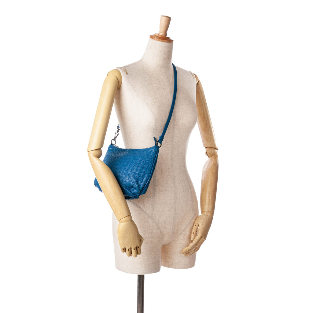 Saddle Zip Messenger Bag Intrecciato Nappa Small