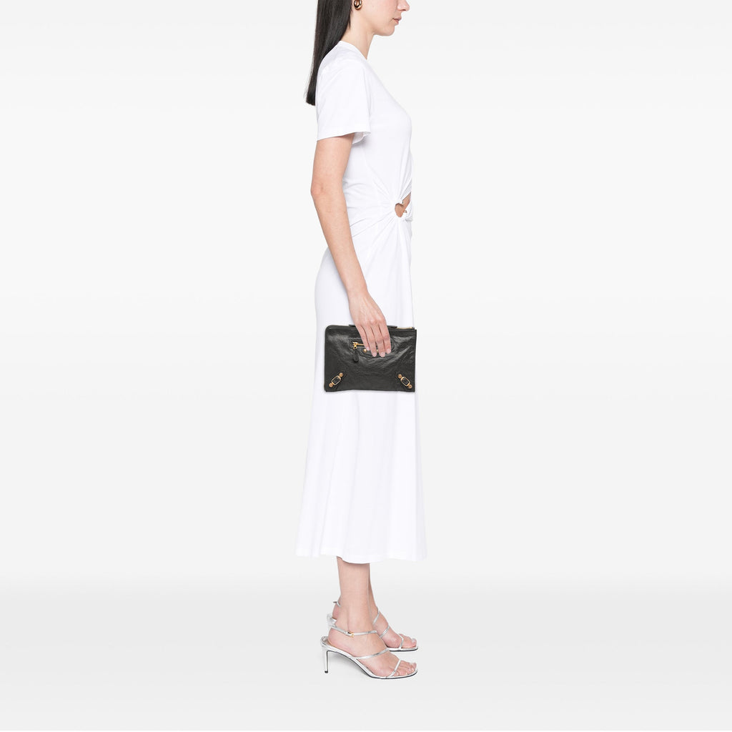 Flat Crossbody Giant Studs Leather