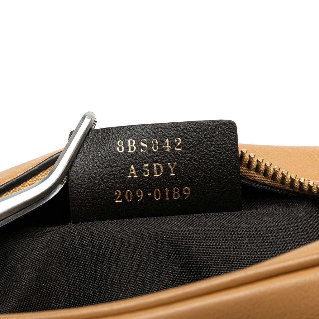 Baguette Camera Crossbody Bag Leather