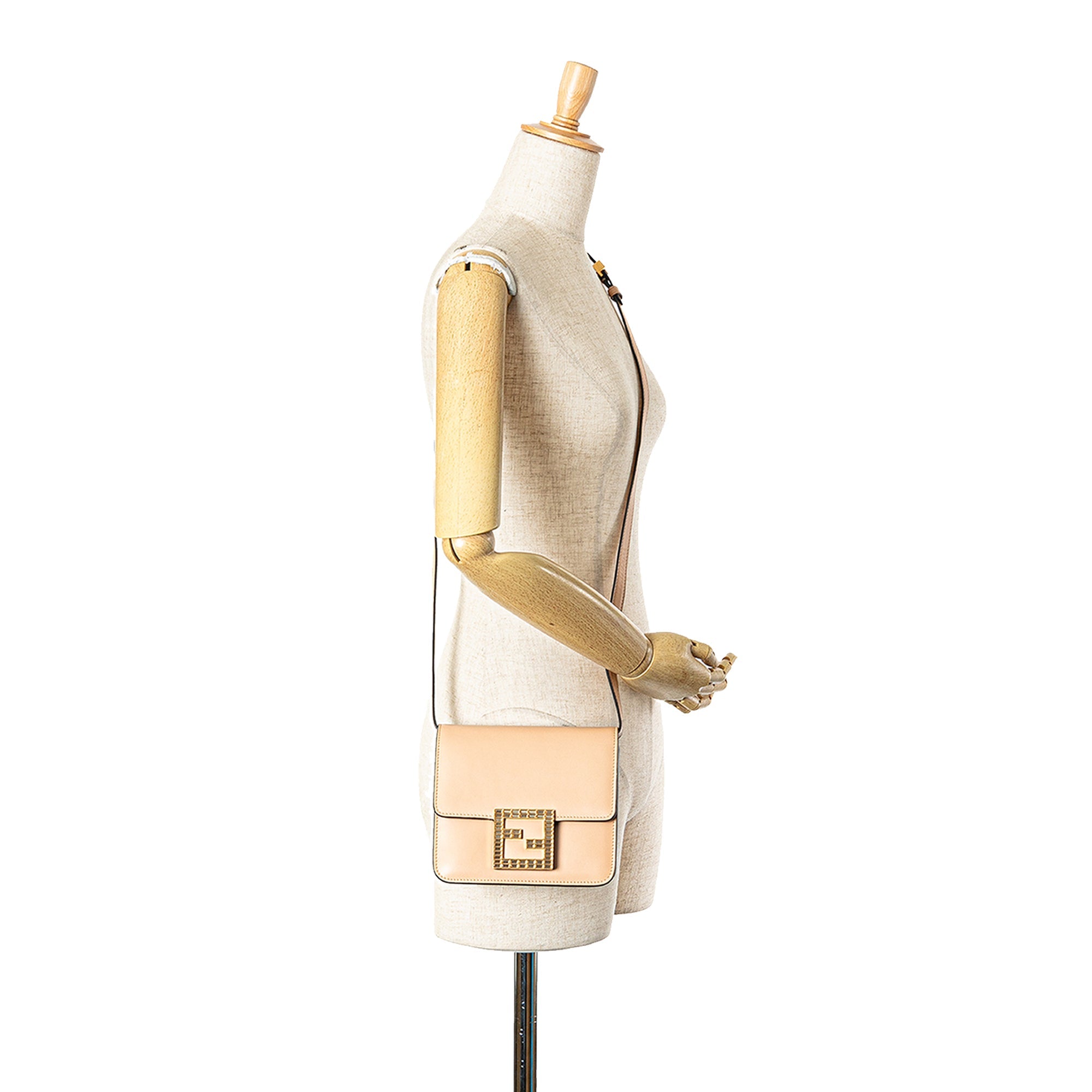 Fab Shoulder Bag Leather with Crystal Detail