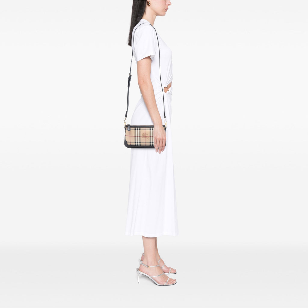 Peyton Crossbody Clutch Haymarket Coated Canvas Small