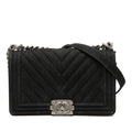 Boy Flap Bag Chevron Nubuck Old Medium