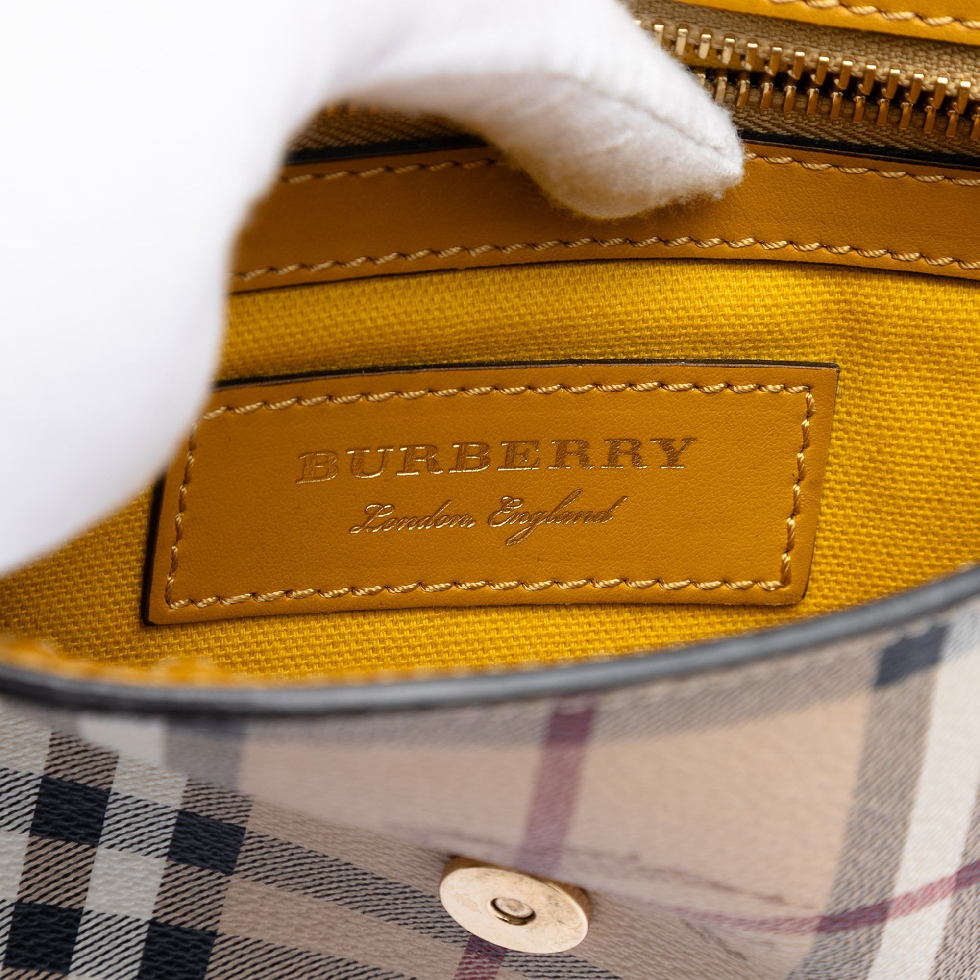 Loxley Crossbody Bag Haymarket Coated Canvas and Leather Small