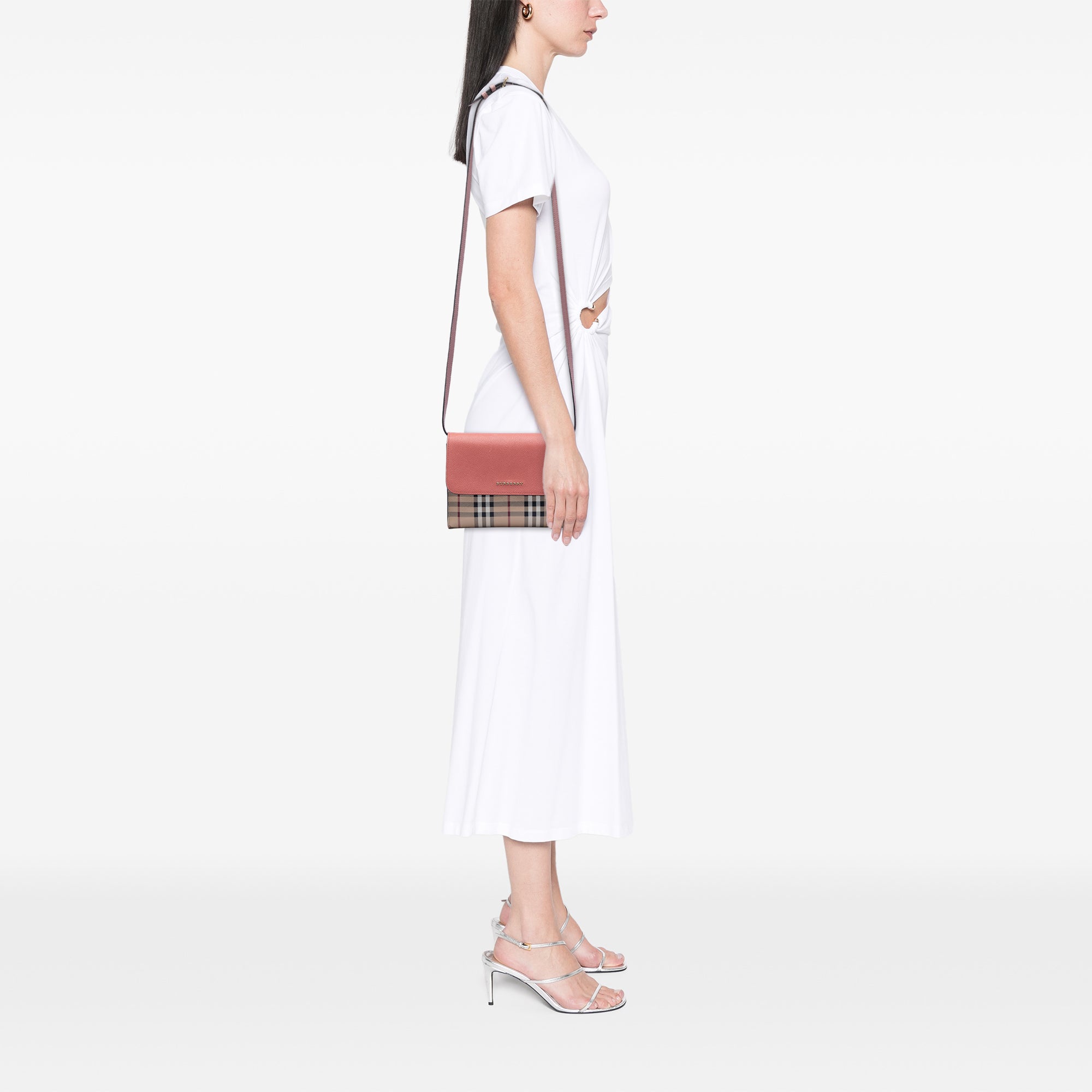Loxley Crossbody Bag Haymarket Coated Canvas and Leather Small