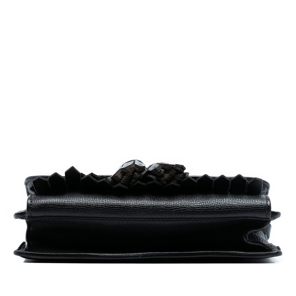 Macken Crossbody Bag Leather with Fringe Small