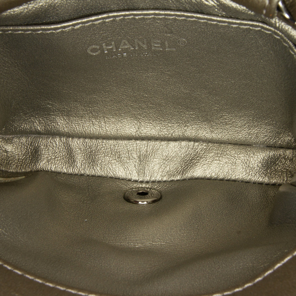 Envelope Square Chain Flap Bag Chevron Embellished Calfskin Mini