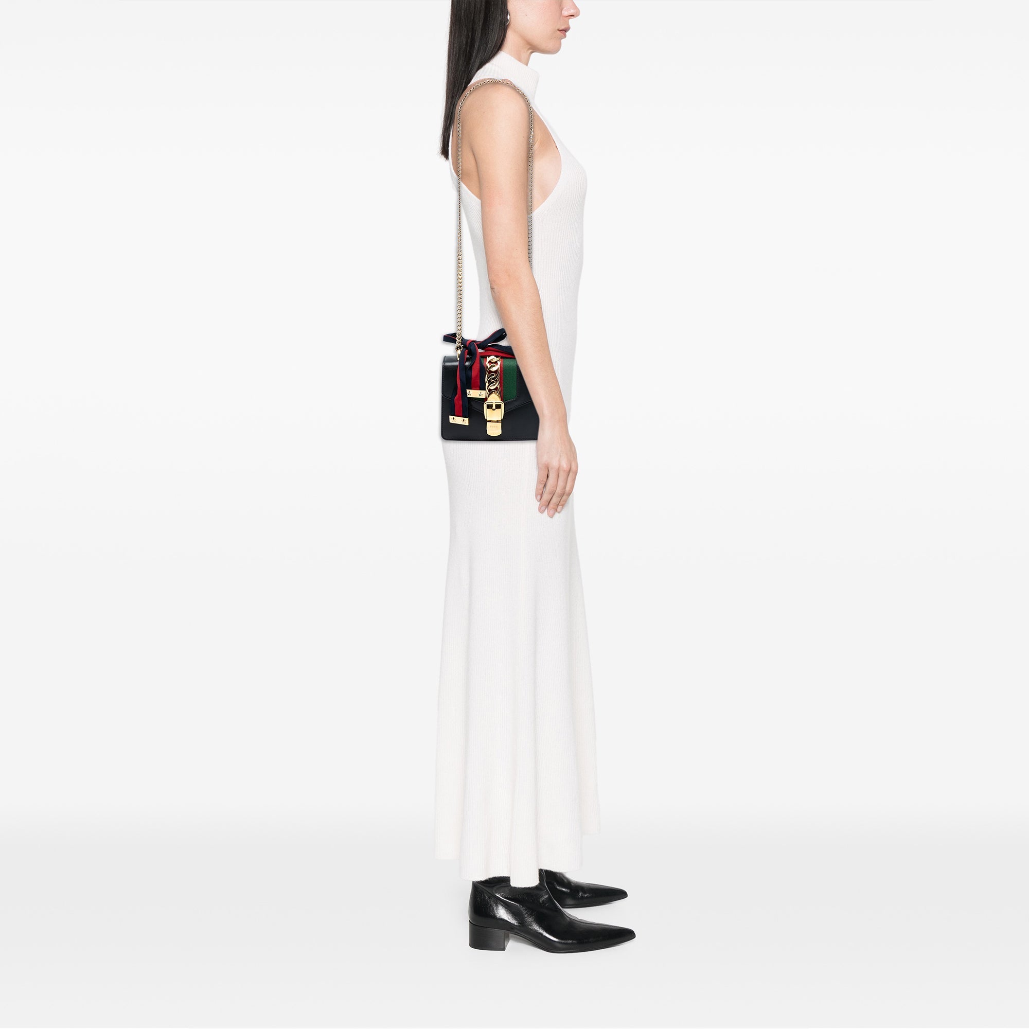 Sylvie Chain Shoulder Bag Leather Mini