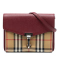 Macken Crossbody Bag Leather and Vintage Check Canvas Baby