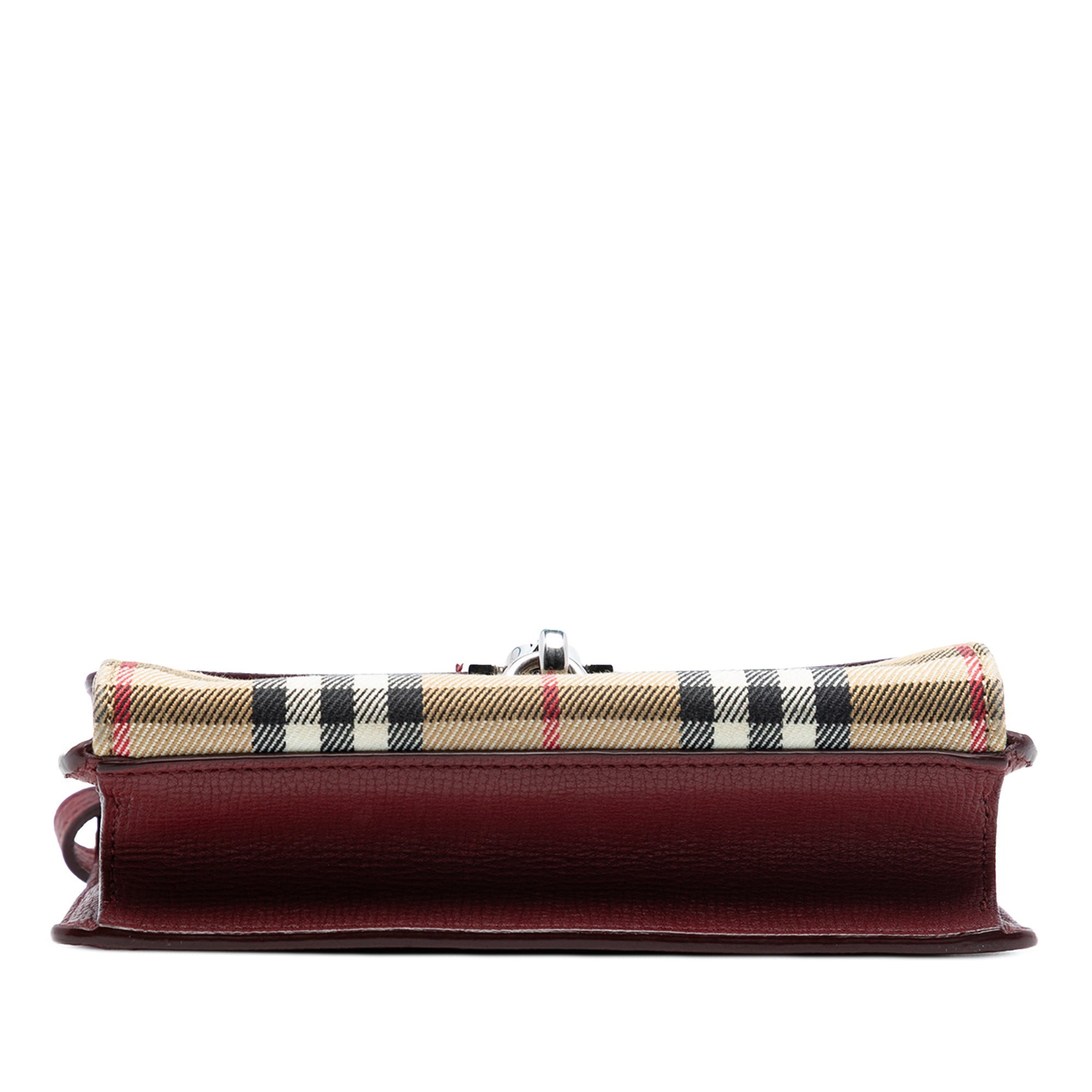 Macken Crossbody Bag Leather and Vintage Check Canvas Baby
