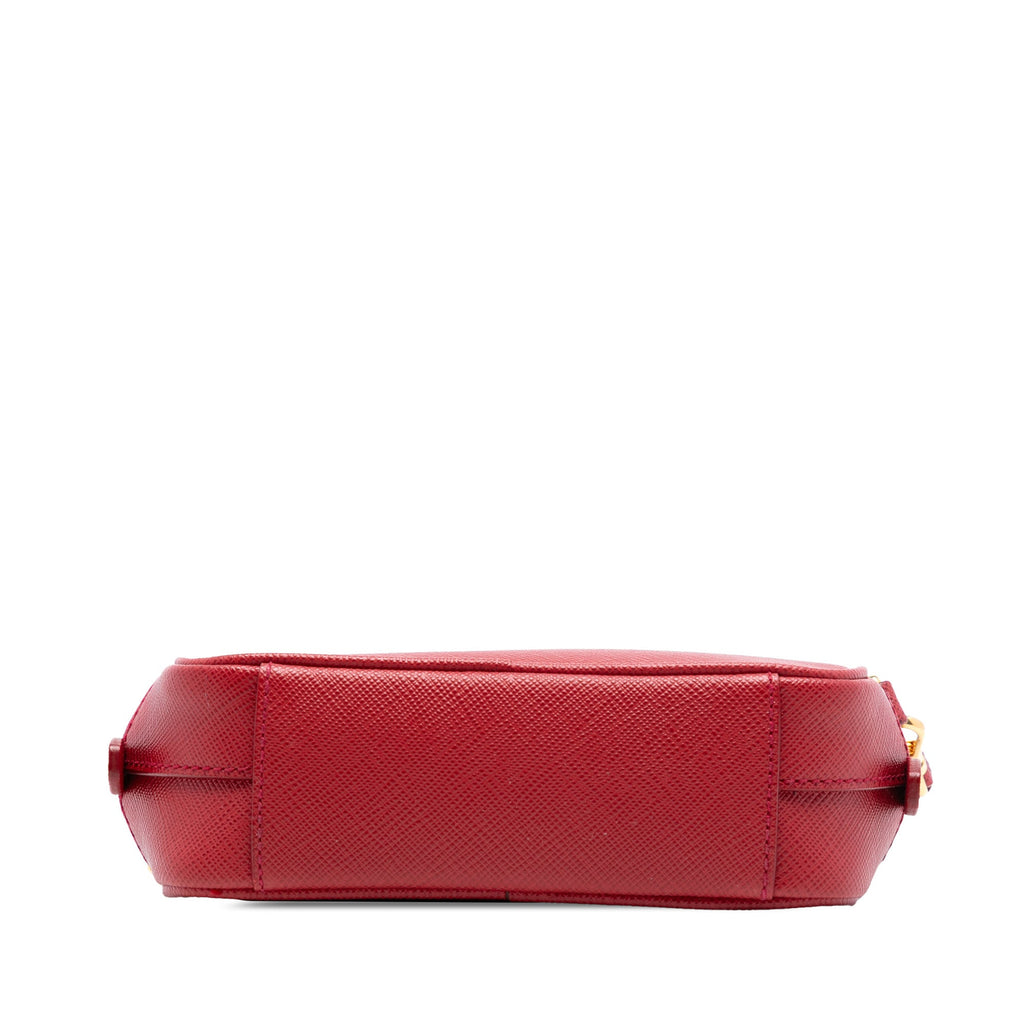 Zip Crossbody Bag Saffiano Leather Mini