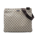 Zip Top Messenger Bag GG Coated Canvas Large