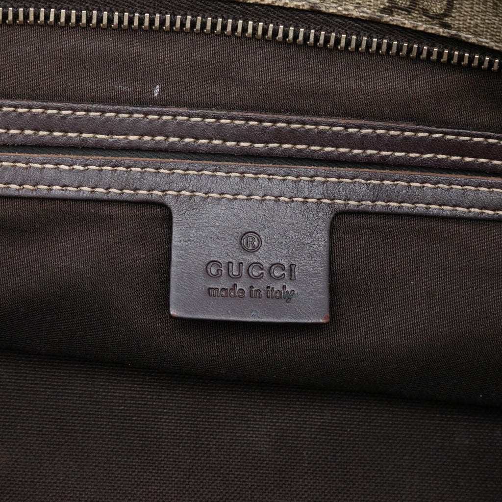 Zip Top Messenger Bag GG Coated Canvas Large