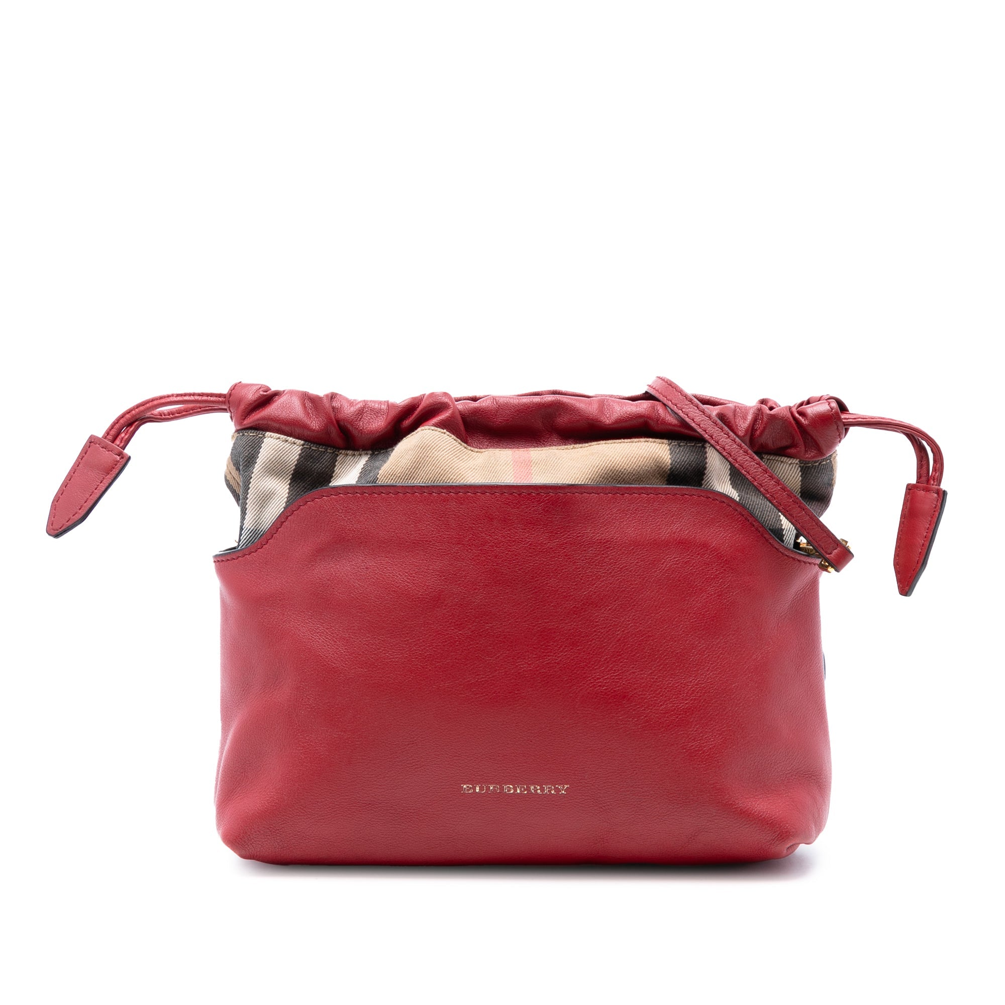 Little Crush Crossbody Bag Leather and House Check Canvas