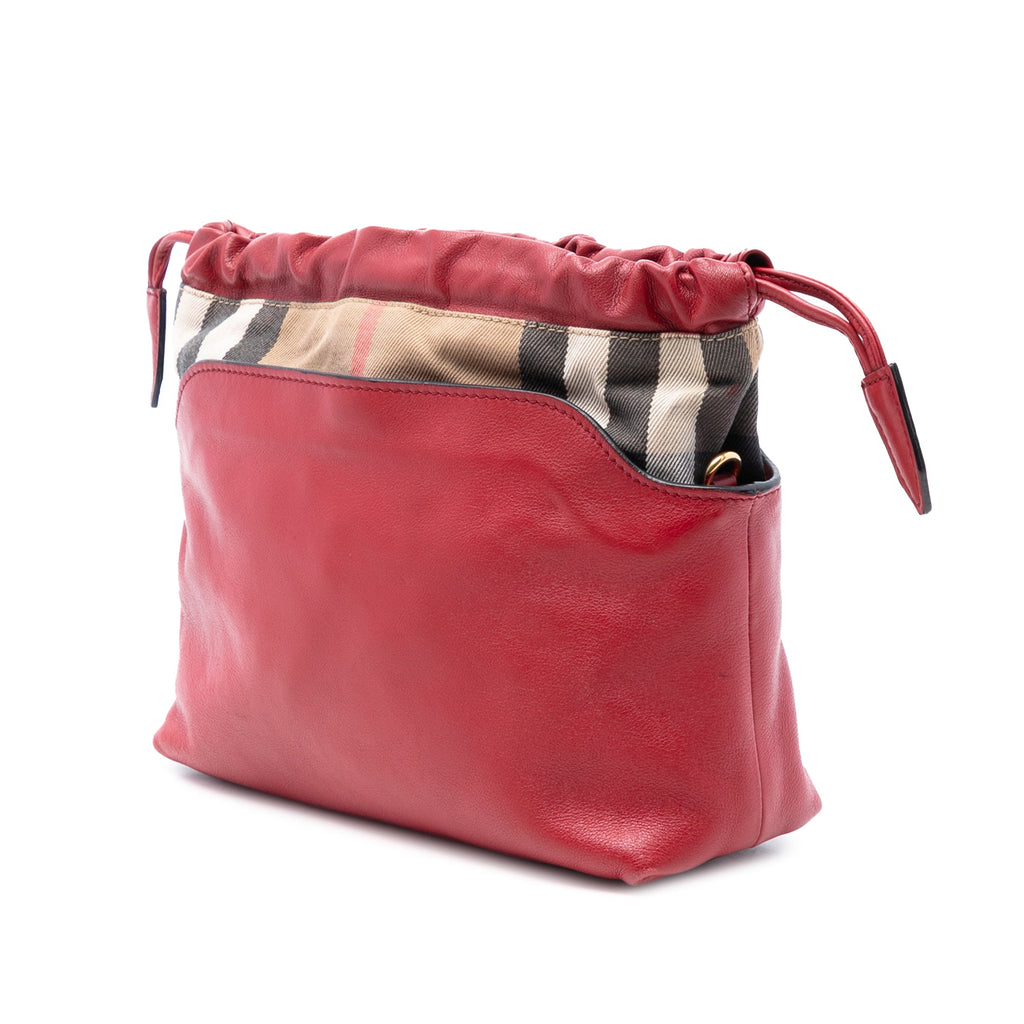 Little Crush Crossbody Bag Leather and House Check Canvas