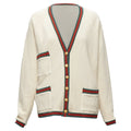 Women's Gucci reversible web button oversized cardigan