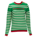 Women's Gucci sailor intarsia embroidery striped sweater