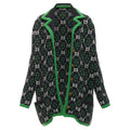 Women's Gucci GG Monogram Alpaca Wool Trim Knit Coat