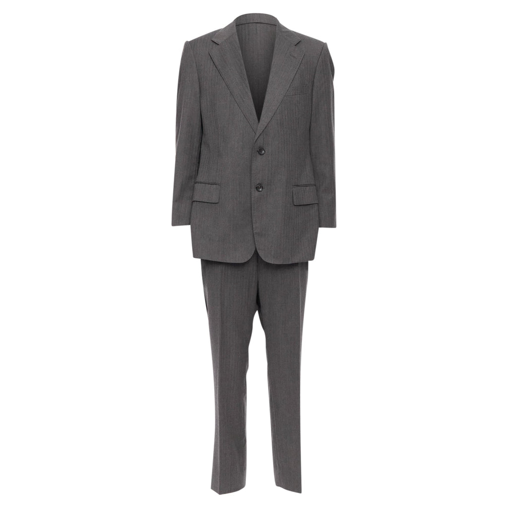 Men's Gucci Vintage Stripe Cropped Sleeve Blazer Suit
