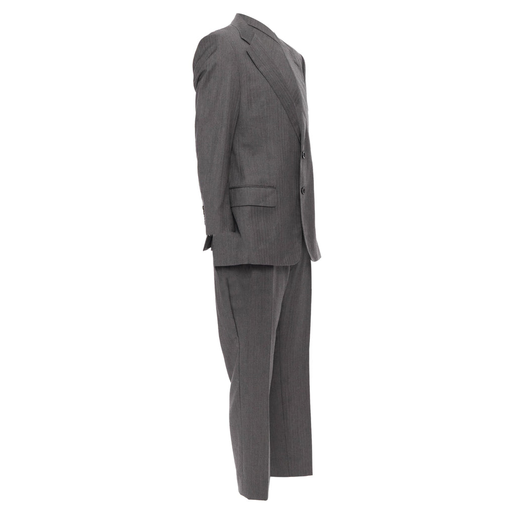 Men's Gucci Vintage Stripe Cropped Sleeve Blazer Suit