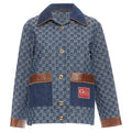 Women's Gucci Epilogue Washed Organic Denim GG Monogram Coat