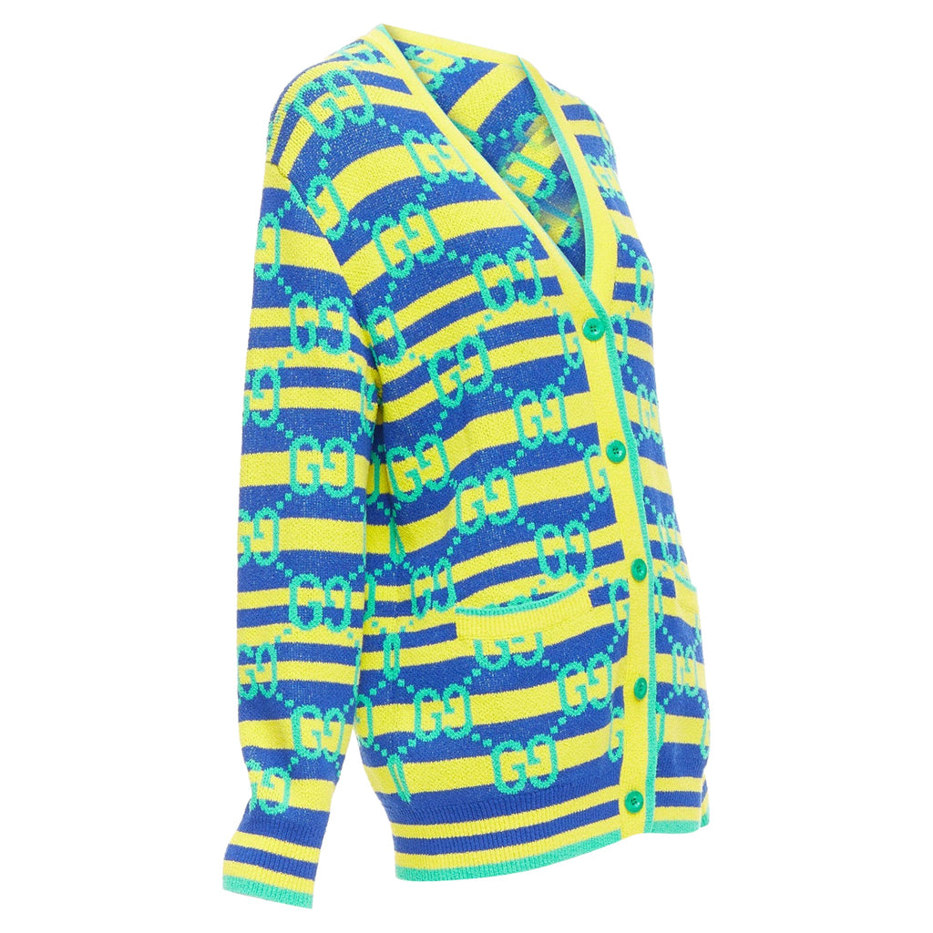 Women's Gucci gg monogram stripe cardigan