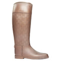 Women's Gucci bronze rubber rainboots