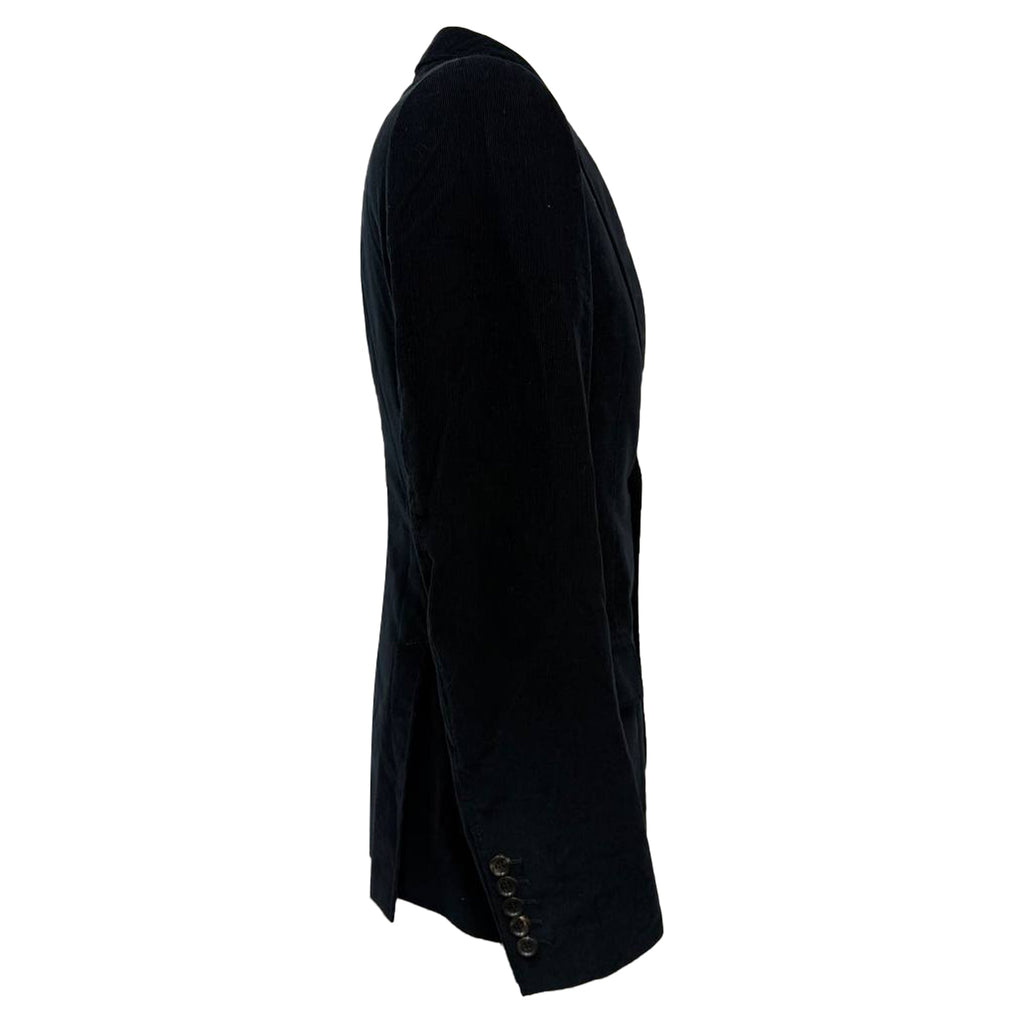 Men's Gucci Single-Breasted Blazer with Pockets in Black Corduroy