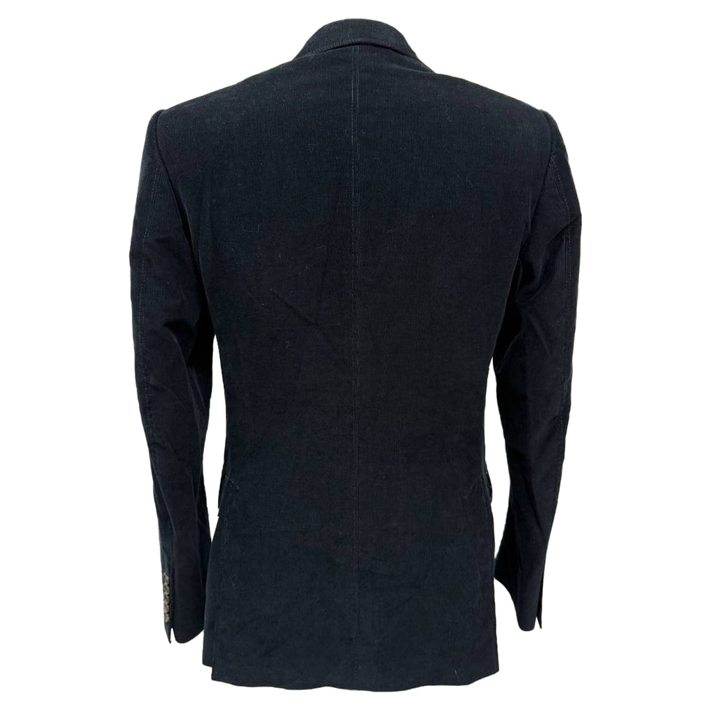 Men's Gucci Single-Breasted Blazer with Pockets in Black Corduroy