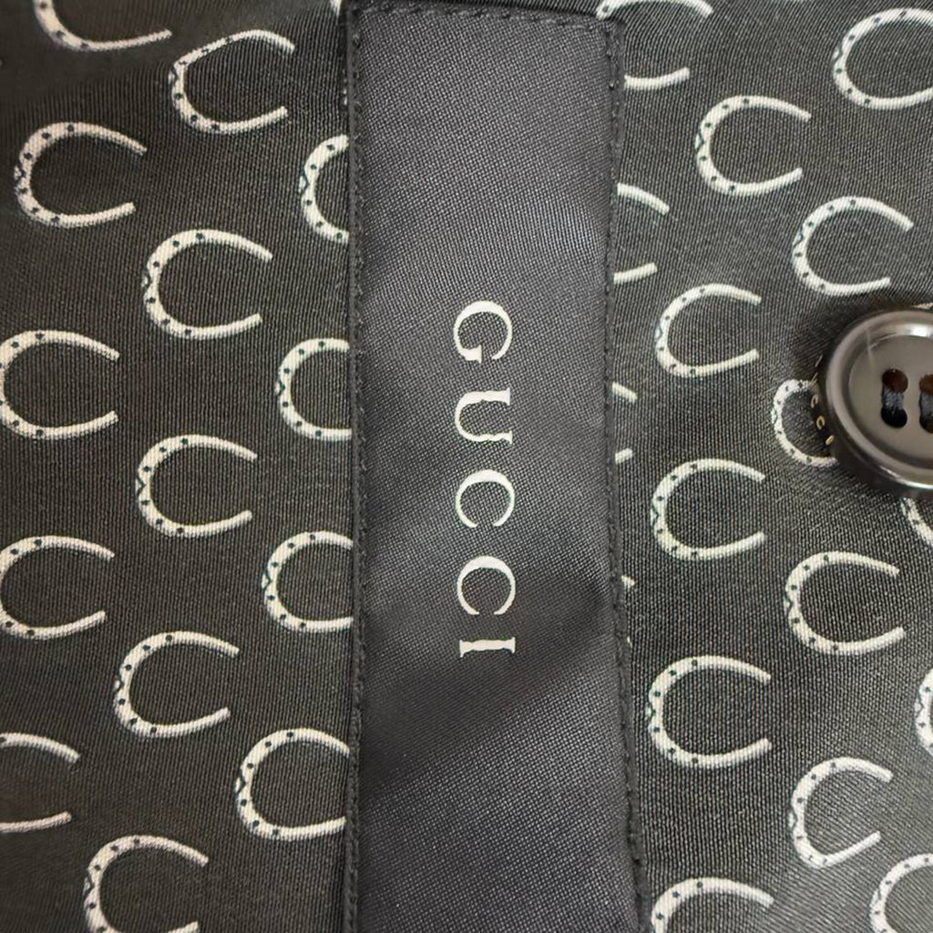 Men's Gucci Single-Breasted Blazer with Pockets in Black Corduroy